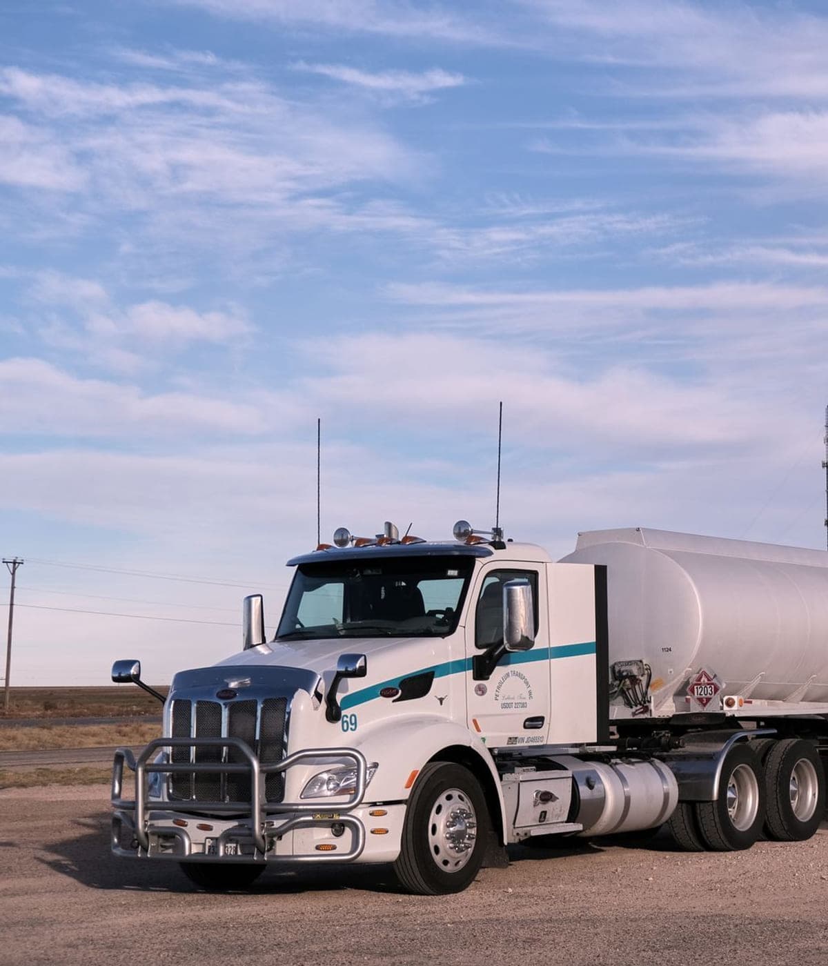 Road tanker used for transporting diesel to customer sites